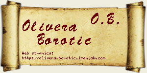Olivera Borotić vizit kartica